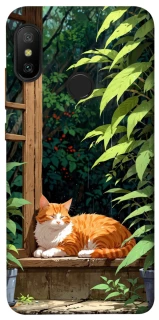 Чохол на Xiaomi Mi A2 Lite / Xiaomi Redmi 6 Pro red cat фото 1 з 1