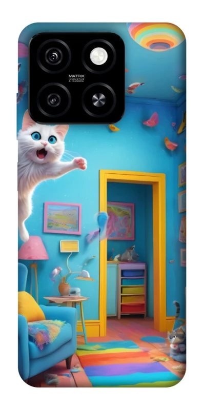 Чохол на ZTE Blade A55 4G crazy cat фото 1 з 1