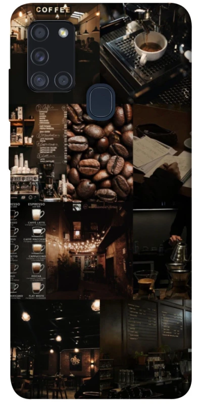 Чохол на Samsung Galaxy A21s Coffee collage ver.1 фото 1 з 1