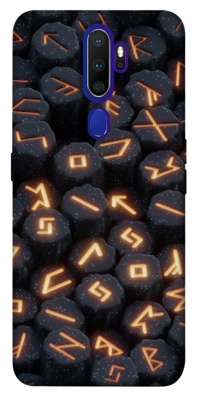 Чехол на Oppo A5 (2020) / Oppo A9 (2020) Огненые руны фото 1 из 1