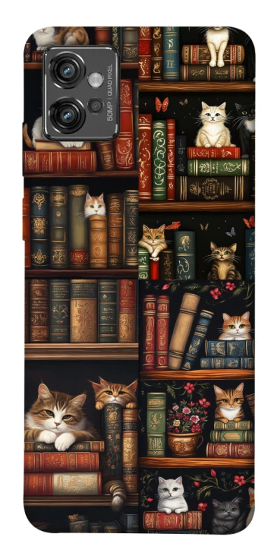 Чохол на Motorola Moto G32 Cats & Books фото 1 з 1