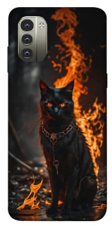Чехол на Nokia G11 Огненный кот фото 1 из 1