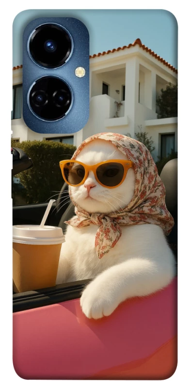 Чехол на TECNO Camon 19 Stylish Cat Cruise фото 1 из 1