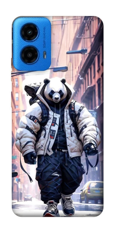 Чехол на Motorola Moto G45 Панда курьер фото 1 из 1