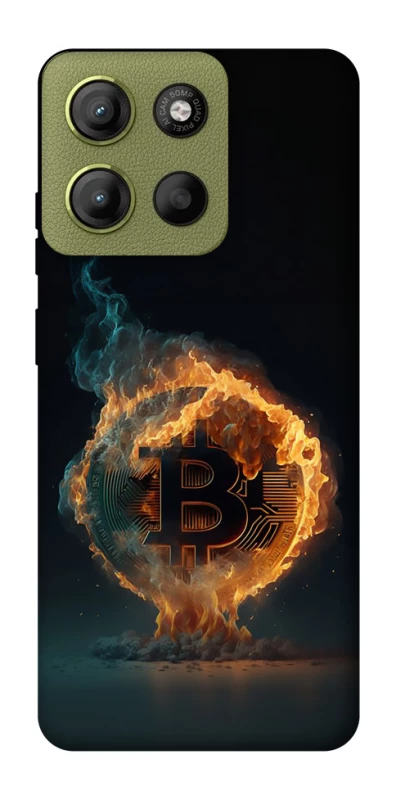 Чохол на Motorola Moto G15 4G Fire Bitcoin фото 1 з 1