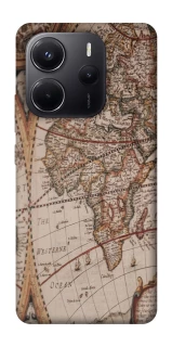 Чехол на Xiaomi Redmi Note 14 4G (Europe version) Карта путешествий фото 1 из 1