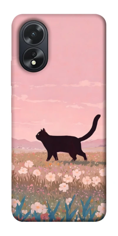 Чохол на Oppo A18 cat on a field фото 1 з 1
