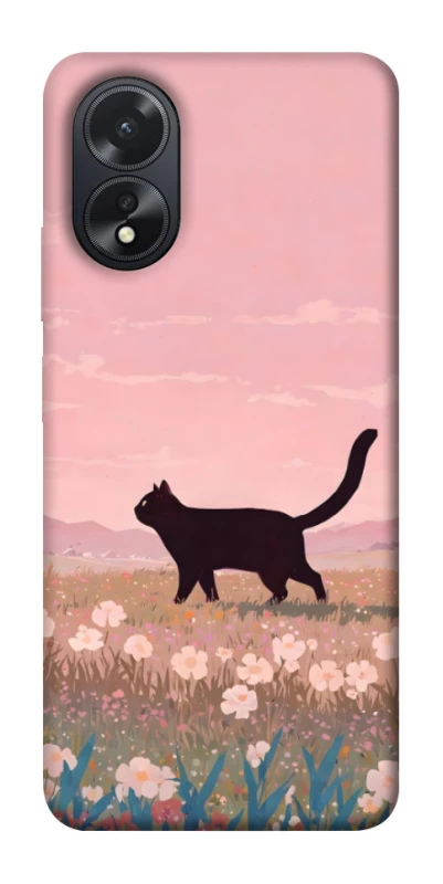 Чохол на Oppo A38 cat on a field фото 1 з 1