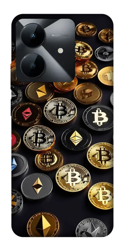 Чехол на Realme Note 60x Many coins фото 1 из 1