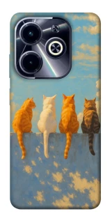 Чехол на Infinix Hot 40i cats on wall фото 1 из 1