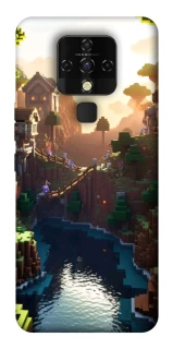 Чехол на TECNO Camon 16 SE Minecraft sunset фото 1 из 1