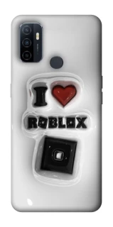 Чохол на Oppo A53 / A32 / A33 I love Roblox фото 1 Чохол на Oppo A53 / A32 / A33 I love Roblox фото 1 з 1