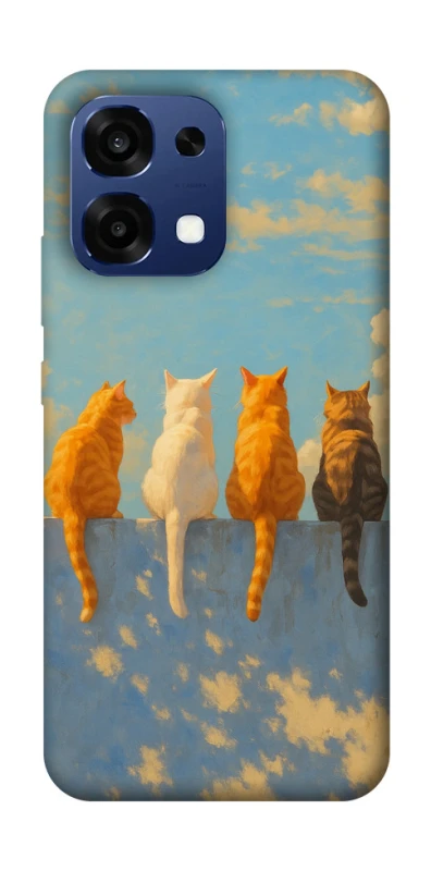 Чехол на Oppo A6 Pro 4G/5G cats on wall фото 2 из 2