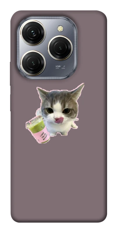 Чехол на TECNO Spark 20 Pro cat matcha фото 1 из 1