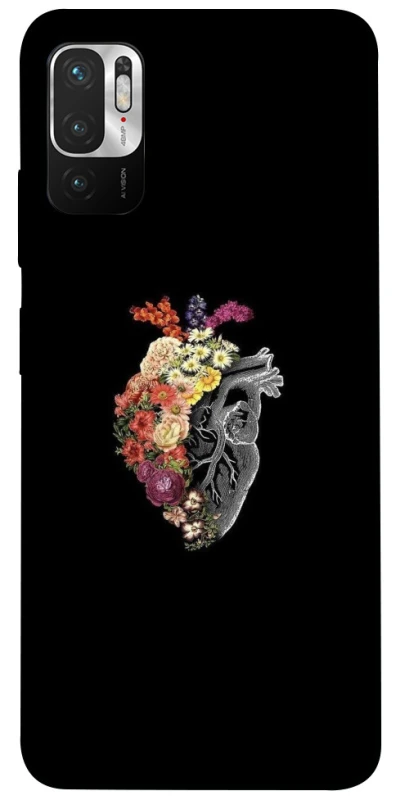 Чохол на Xiaomi Poco M3 Pro 4G / 5G Heart with flowers фото 1 з 1