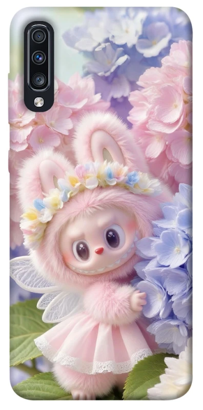 Чохол на Samsung Galaxy A70 (A705F) Labubu & Flowers ver.1 фото 1 з 1