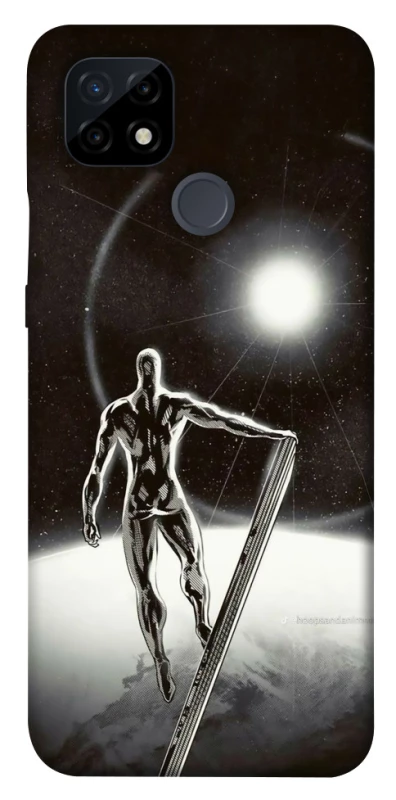 Чехол на Realme C21 Серебряный сёрфер фото 1 из 1