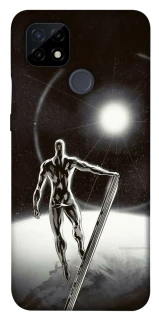 Чехол на Realme C21 Серебряный сёрфер фото 1 из 1