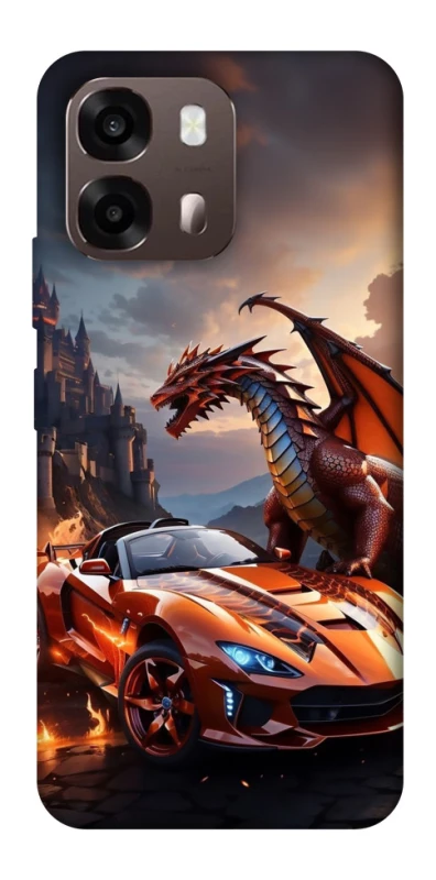 Чохол на Oppo A6 Сar and dragon фото 1 з 2