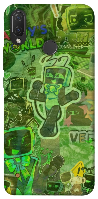 Чохол на Huawei P Smart+ (nova 3i) Dandysworld tv green theme фото 1 з 1