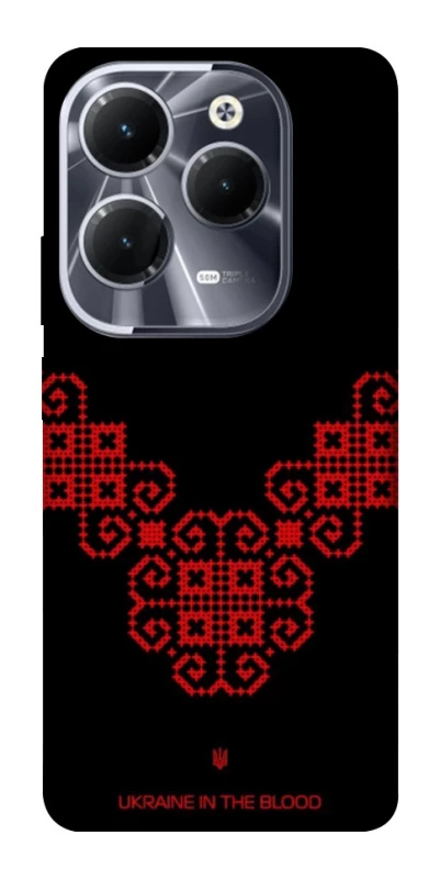 Чохол на Infinix Hot 40 Чорно-червона вишиванка фото 1 з 1