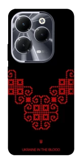 Чехол на Infinix Hot 40 Черно-красная вышиванка фото 1 из 1