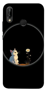 Чехол на Huawei P20 Lite Cat and flower фото 1 из 1