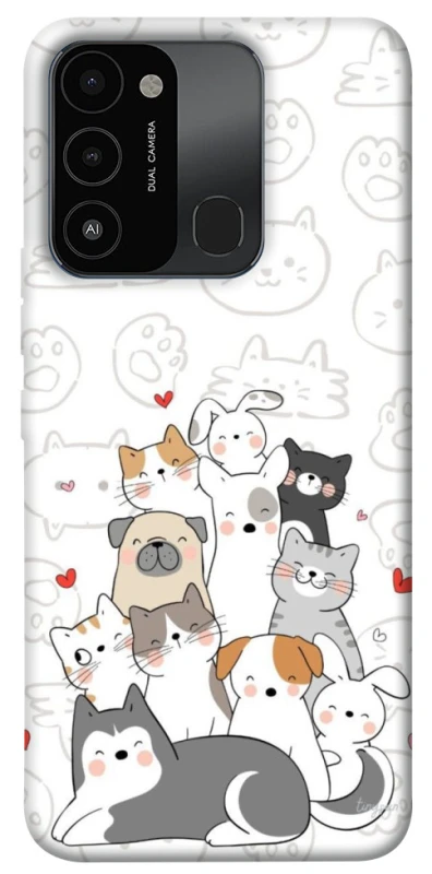 Чохол на TECNO Spark 8C Funny Pets фото 1 з 1
