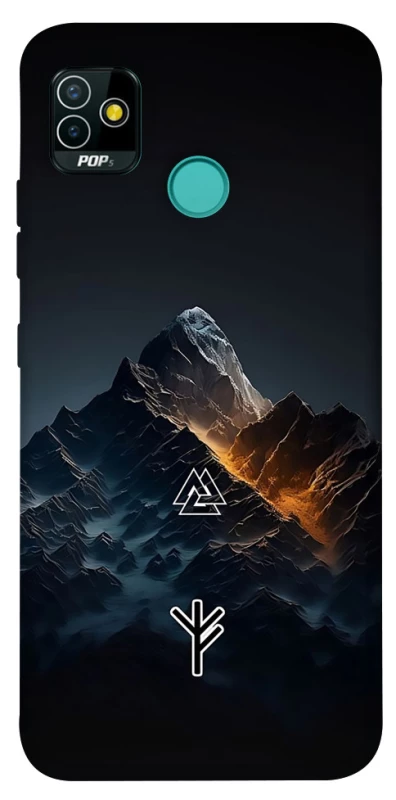Чехол на TECNO POP 5 Руны в горах фото 1 из 1
