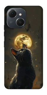 Чохол на TECNO Spark 40C Кіт під місяцем v2 фото 1 з 1