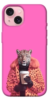 Чехол на Apple iPhone 15 (6.1") Леопард с кофе фото 1 из 1