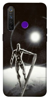 Чехол на Realme 5 Pro Серебряный сёрфер фото 1 из 1