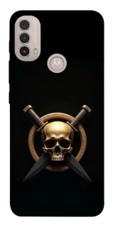 Чохол на Motorola Moto E40 Golden Skull фото 1 з 1