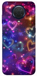 Чохол на Nokia G20 / G10 / 6.3 Drawn hearts фото 1 з 1