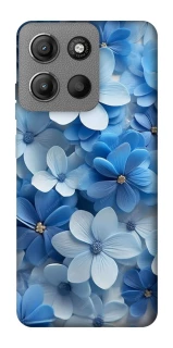 Чехол на Motorola Moto G15 4G Синие цветы фото 1 из 1