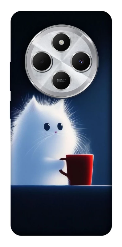 Чохол на Xiaomi Redmi 14C / Poco C75 Чохол кіт з кавою фото 1 з 1