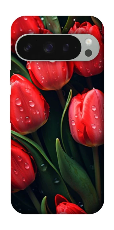 Чохол на Google Pixel 10 Pro XL Червоні тюльпани фото 1 з 1