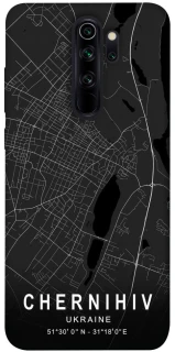Чехол на Xiaomi Redmi Note 8 Pro Chernihiv map фото 1 из 1