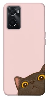 Чохол на Oppo A76 4G Peeping cat фото 1 з 1