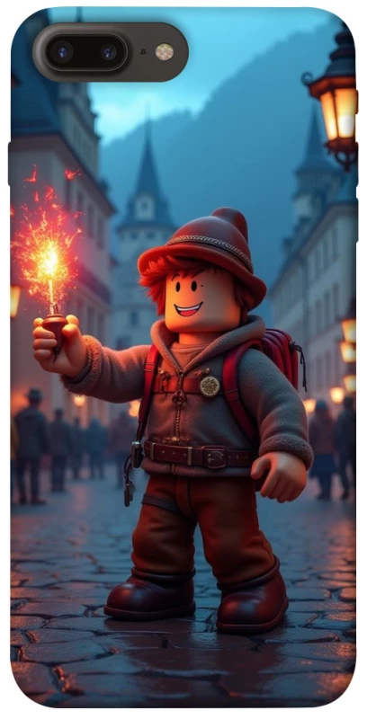 Чохол на Apple iPhone 7 plus / 8 plus Roblox Fire Logo Blue Flames фото 1 з 1