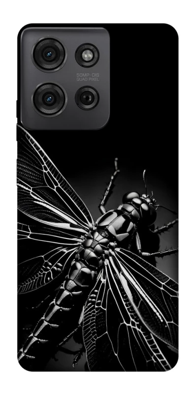 Чехол на Motorola Moto G75 Black dragonfly фото 1 из 1