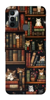 Чехол на TECNO Spark 7 Cats & Books фото 1 из 1