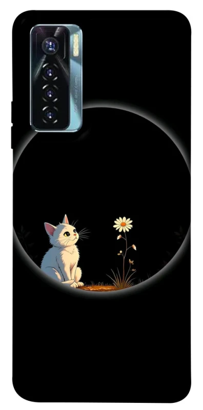 Чехол на TECNO Camon 17 Pro Cat and flower фото 1 из 1