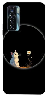 Чехол на TECNO Camon 17 Pro Cat and flower фото 1 из 1