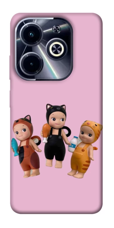 Чохол на Infinix Hot 40i Cat Cafe Trio фото 1 з 1