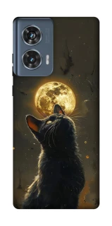 Чохол на Motorola Edge 50 Кіт під місяцем v2 фото 1 з 1