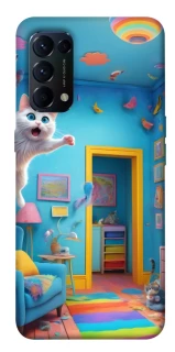 Чохол на Oppo Reno 5 4G crazy cat фото 1 з 1