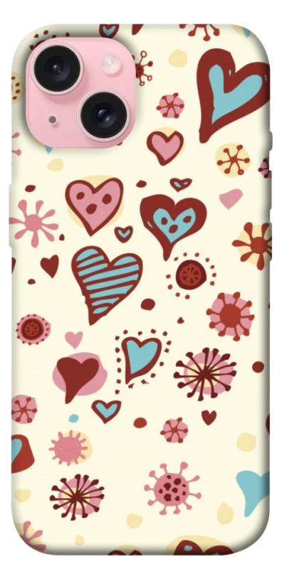 Чехол на Apple iPhone 15 (6.1") Pretty hearts фото 1 из 1