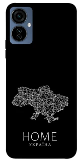 Чехол на TECNO Camon 19 Neo Ukraine black map фото 1 из 1