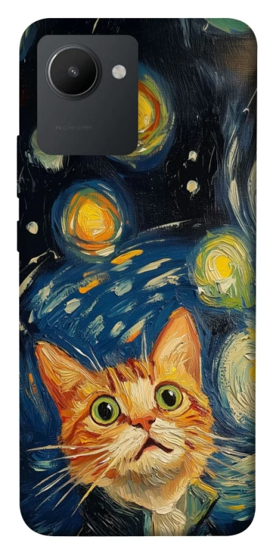 Чехол на Realme C30 paint cat фото 1 из 1